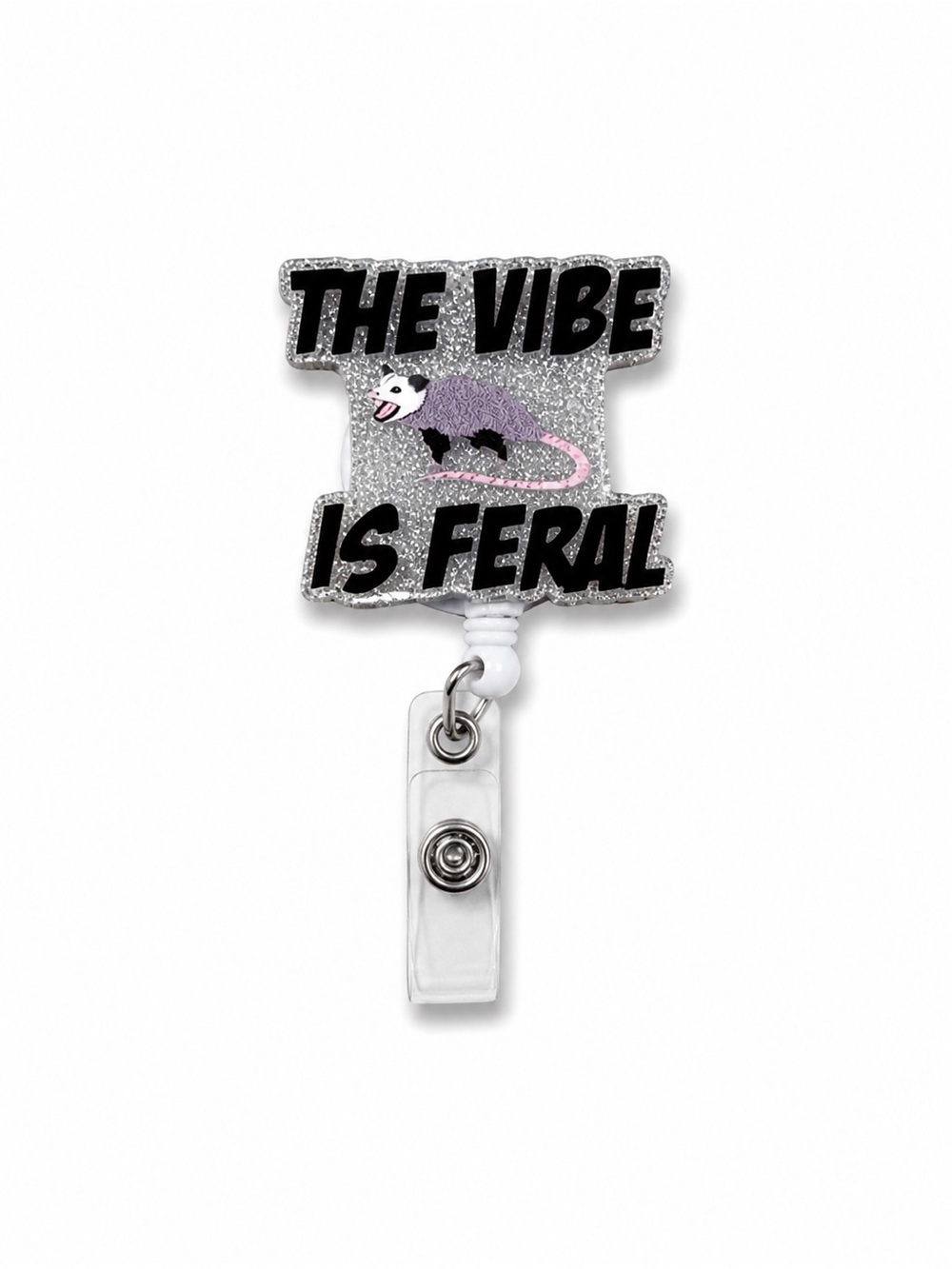 'The Vibe Is Feral' Glitter Badge Reel